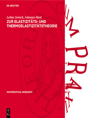 cover image of Zur Elastızitäts- und Thermoelastizitätstheorie